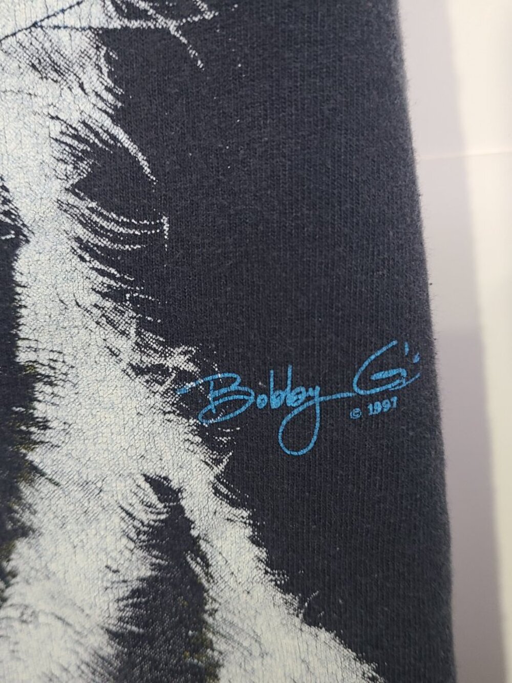 Vtg 90s Busch Gardens White Tiger "Extinction Is Forever" Black Faded Medium Tee - Picture 3 of 5